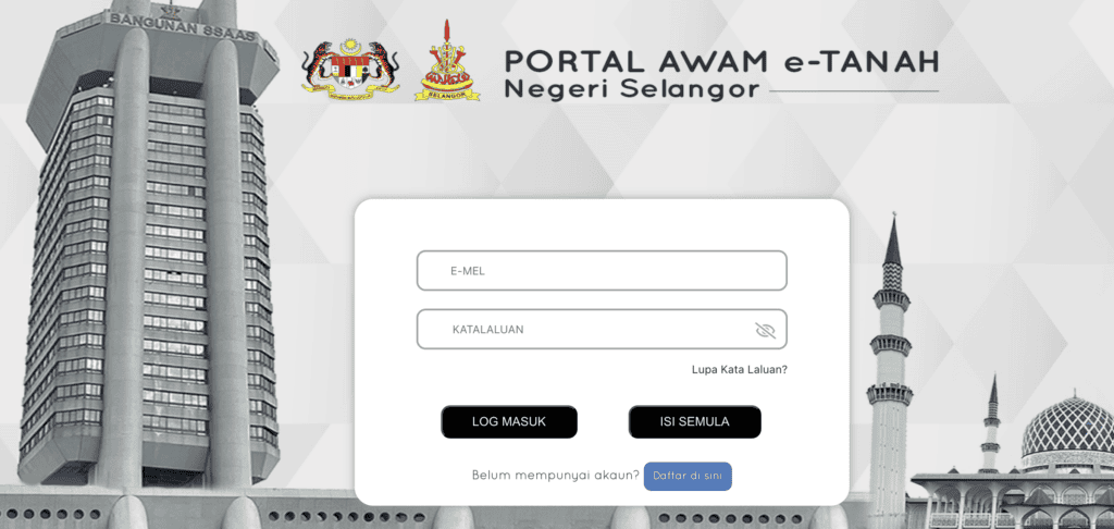 Portal e-Tanah Selangor