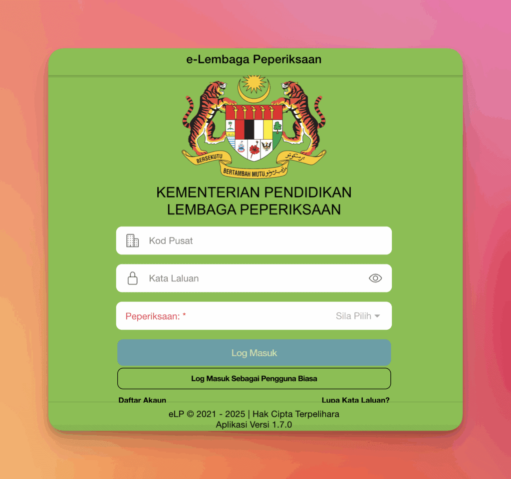Login eLP di https://elp.moe.gov.my